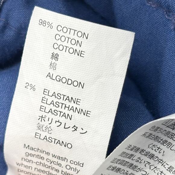 Khakis by GAP The 4 Inch Short Women's Size 8 Blue White Stripe Cotton Stretch - Picture 5 of 9